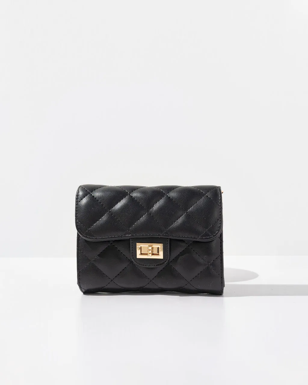 Impulse Quilted Faux Leather Crossbody Clutch