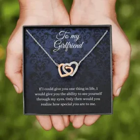 Interlocking Hearts, Necklace To My Girlfriend, Gift For Girlfriend Birthday, Girlfriend Jewelry