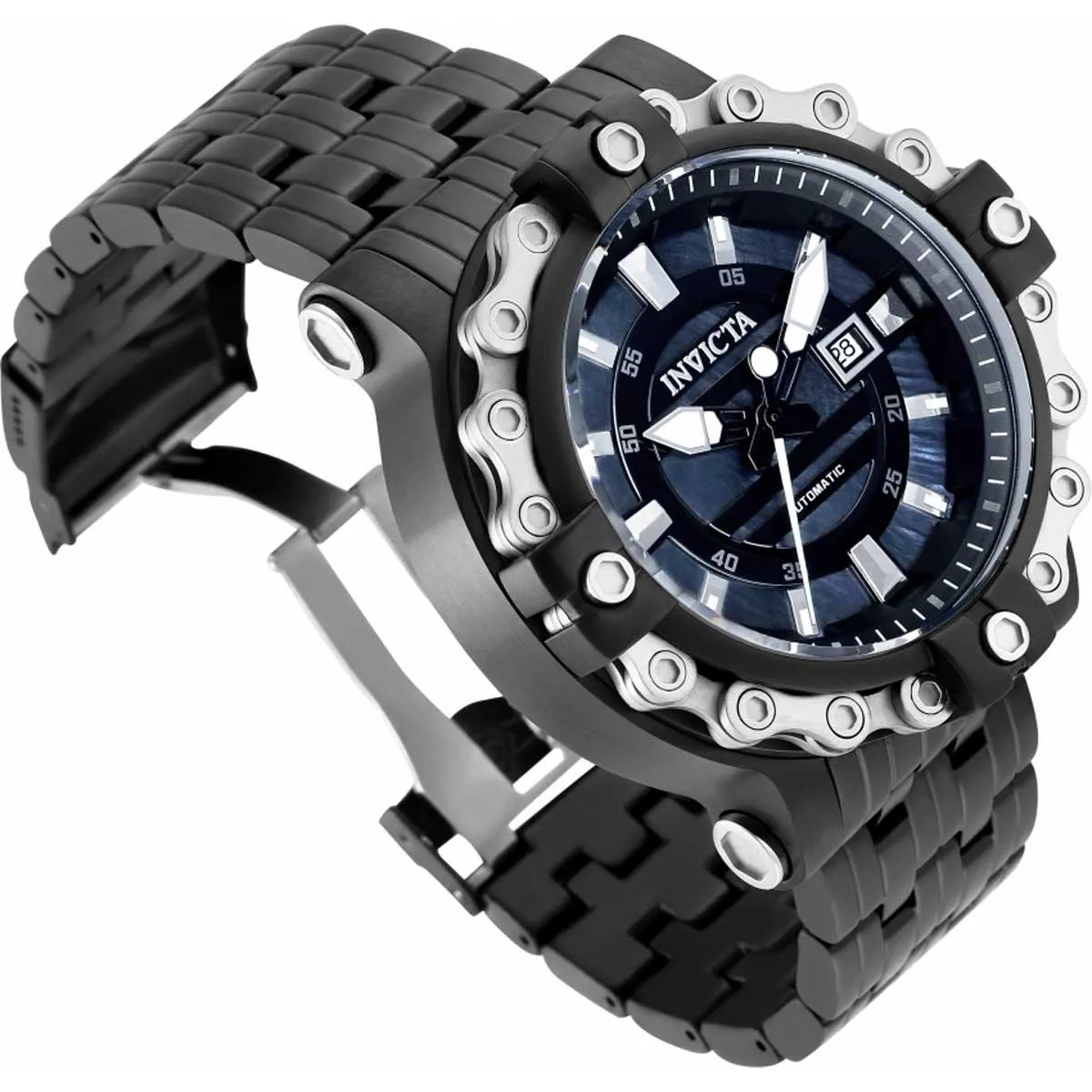 Invicta Men's Automatic Watch - Excursion Black Dial Stainless Steel Bracelet | 35181