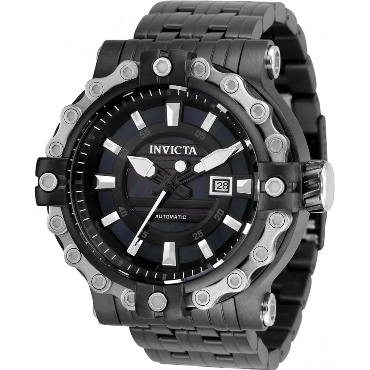 Invicta Men's Automatic Watch - Excursion Black Dial Stainless Steel Bracelet | 35181