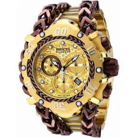 Invicta Men's Chrono Watch - Reserve Gladiator Brown and Yellow Gold Bracelet | 36624