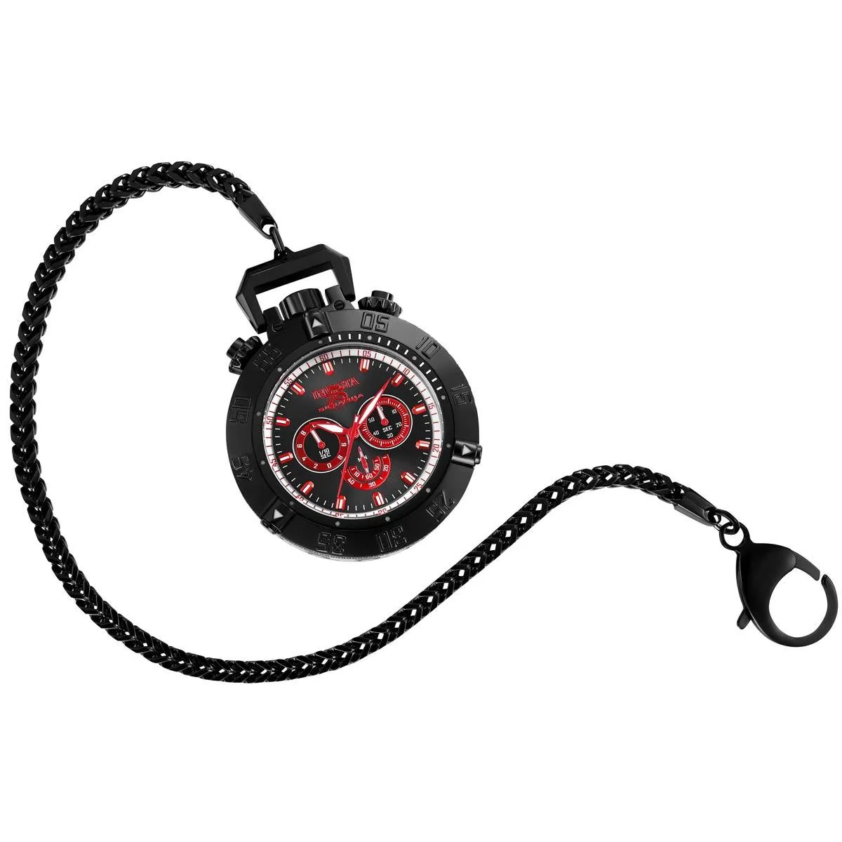 Invicta Men's Chronograph Pocket Watch - Subaqua Noma III Black SS Chain | 34690