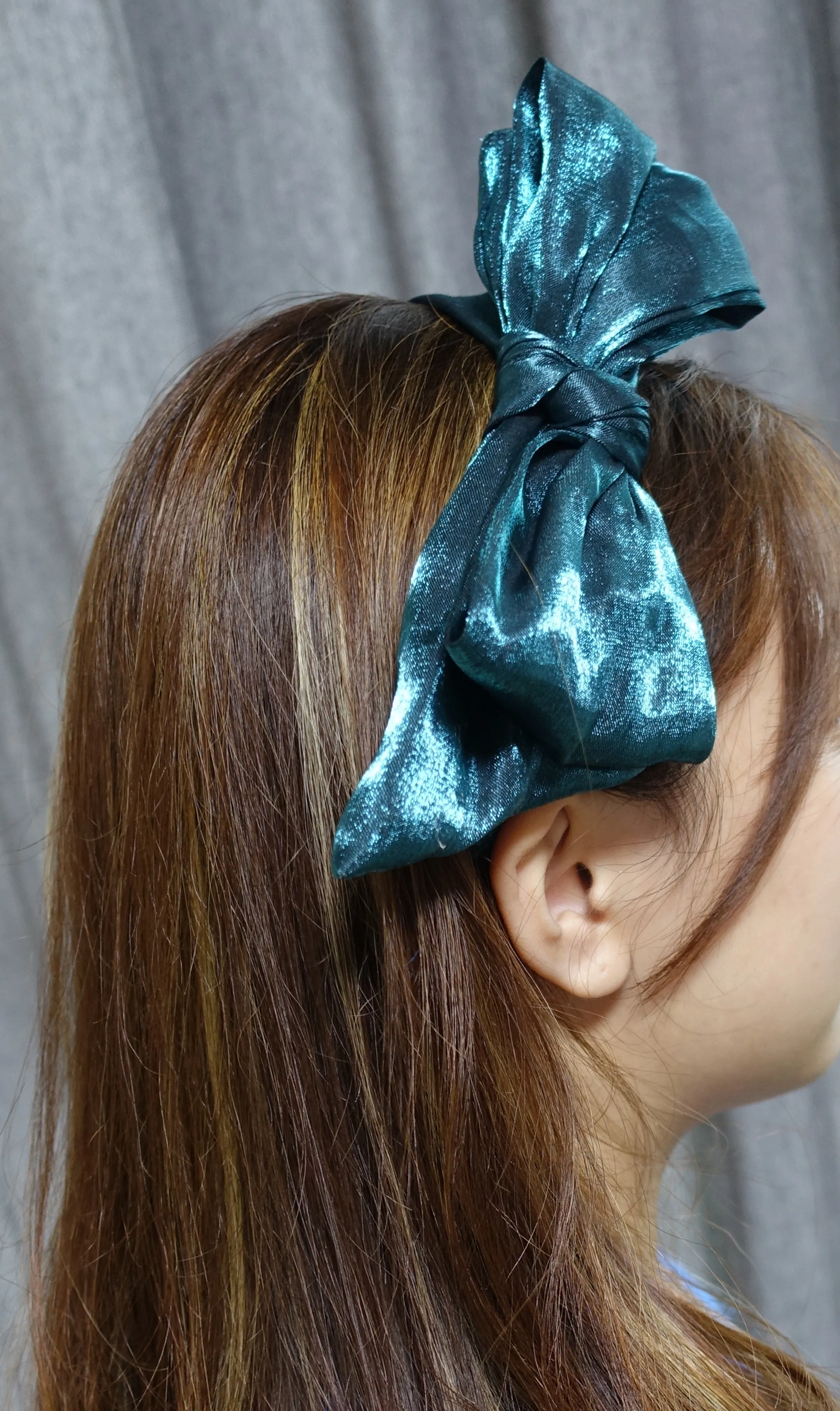 iridescent fabric  bow knot headband  pretty color hairband for women