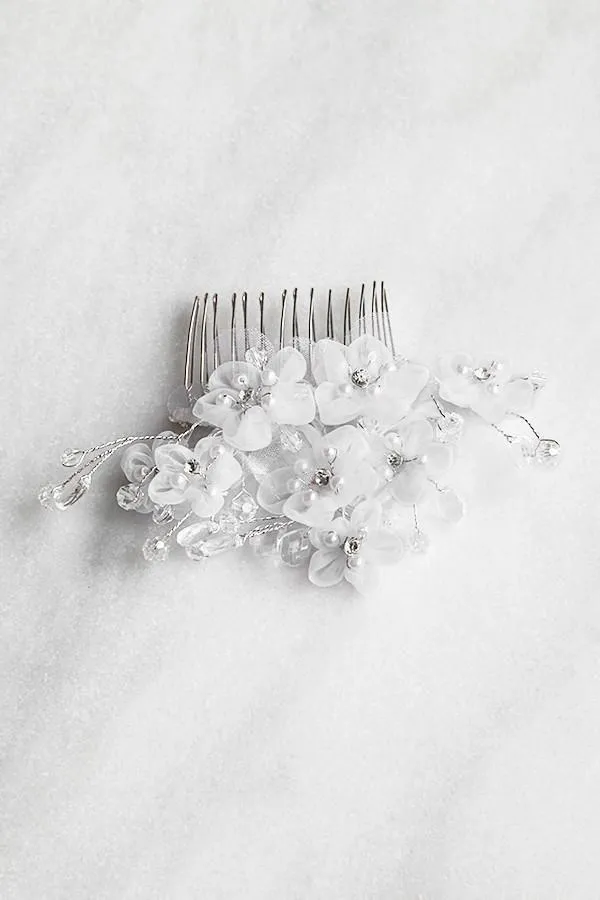 Ivory Soft Flower Comb