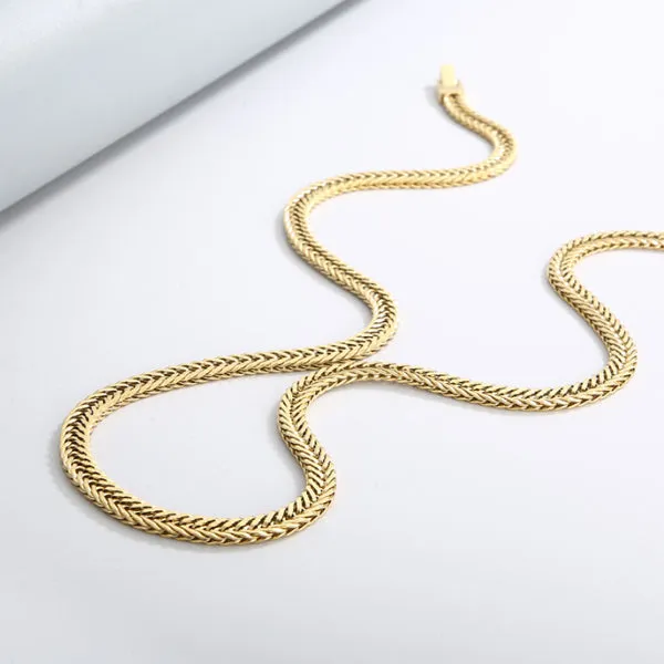 Japanese Style Gold Stainless Steel Necklace (Circumference 65cm) 日式金色不銹鋼項鍊 (鍊長 65cm) KJPE17054