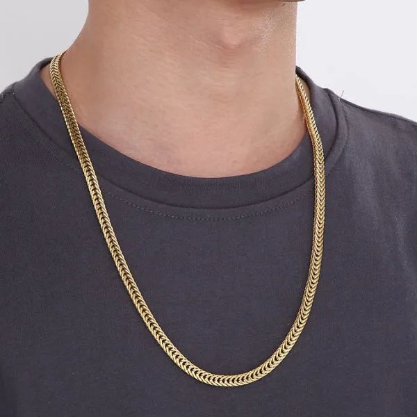 Japanese Style Gold Stainless Steel Necklace (Circumference 65cm) 日式金色不銹鋼項鍊 (鍊長 65cm) KJPE17054