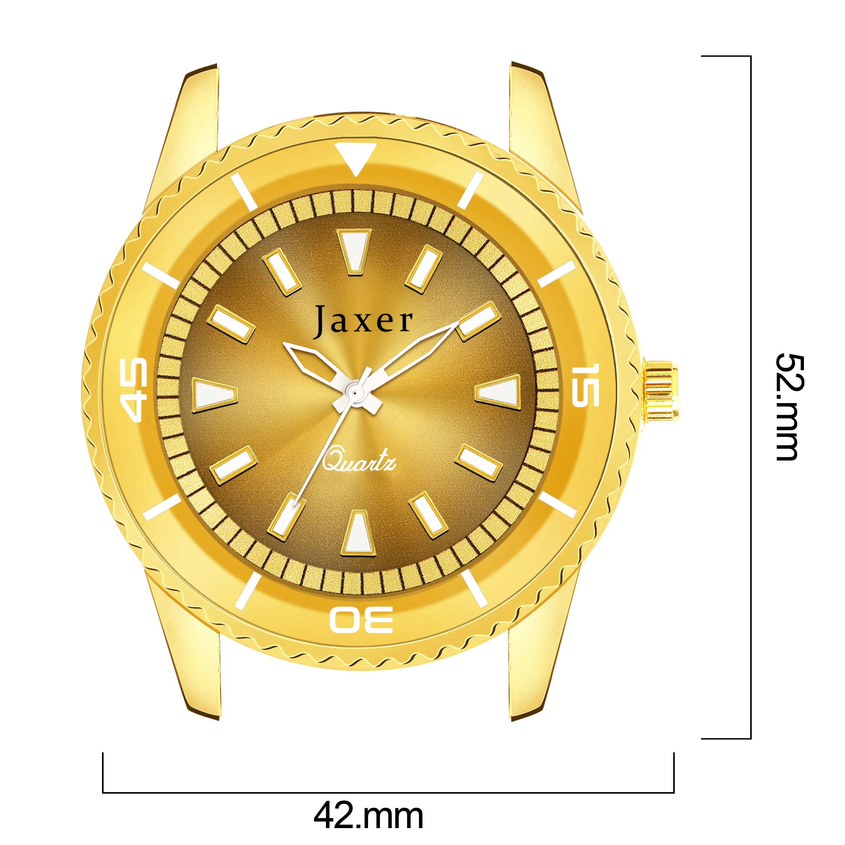 Jaxer Golden Dial Steel Chain Analog Wrist Watch for Men - JXRM2192