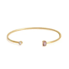 June Pearl Birthstone Bangle - Yellow Gold