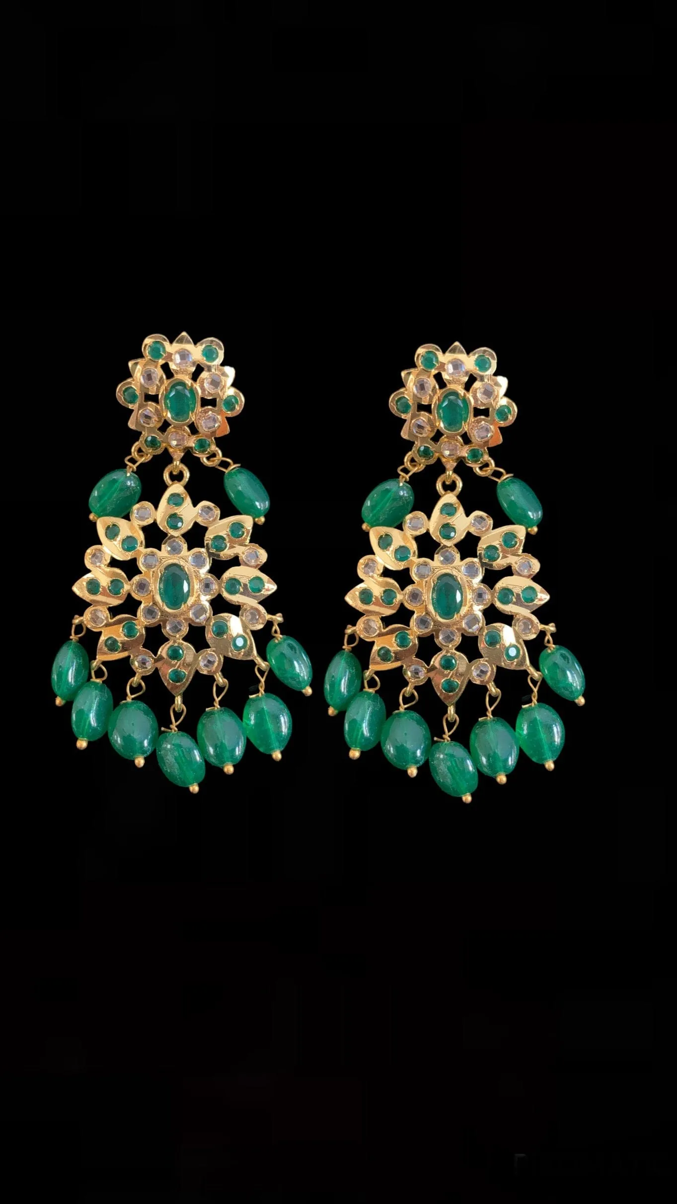 Kashf hyderabadi Rani haar in green  (  SHIPS IN 4 WEEKS )