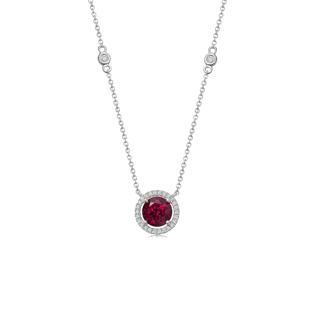 Kiki McDonough Special Edition Grace Rhodolite Garnet and Diamond Necklace