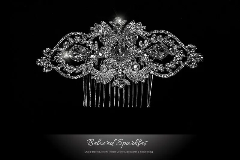 Lanetta Vintage Art Deco Hair Comb | Swarovski Crystal