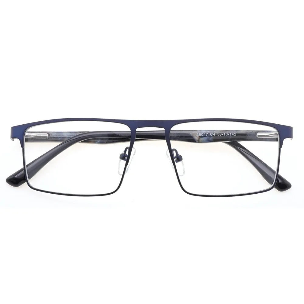 Laoyehui Men's Eyeglasses Square Alloy Reading Glasses 18407