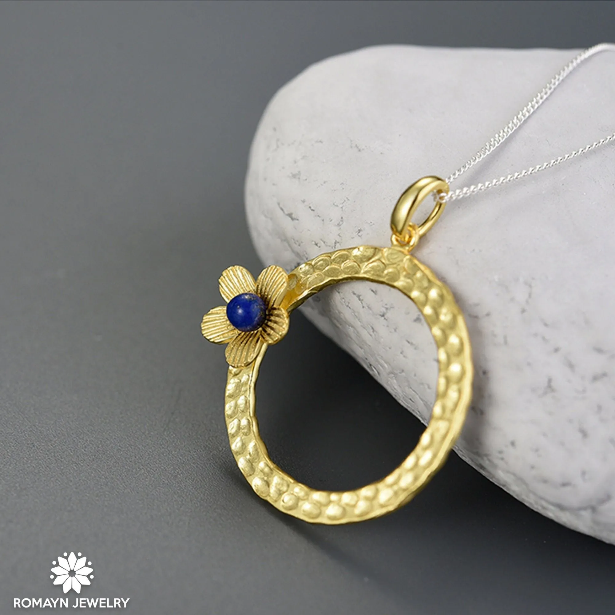 Lapis Flower Necklace