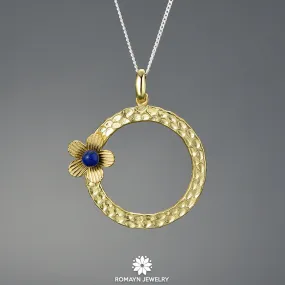 Lapis Flower Necklace