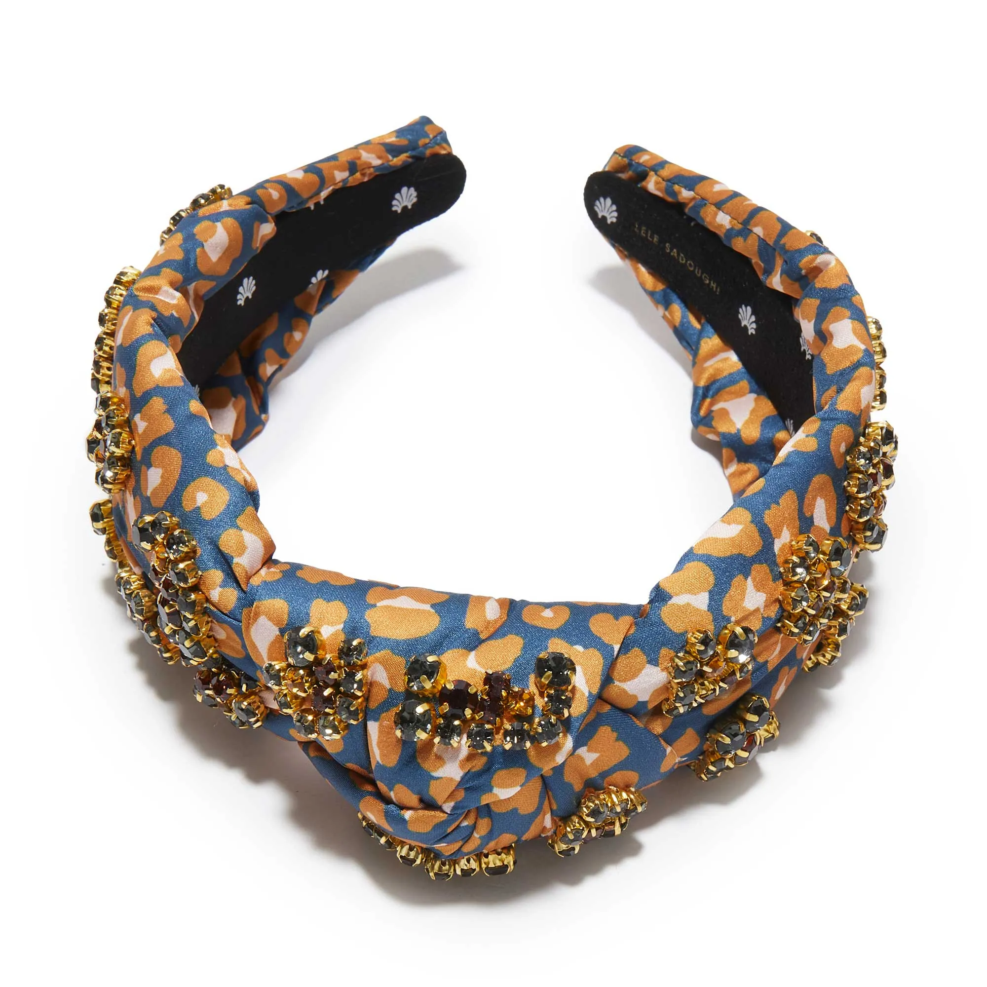 LEOPARD KNOTTED CRYSTAL HEADBAND