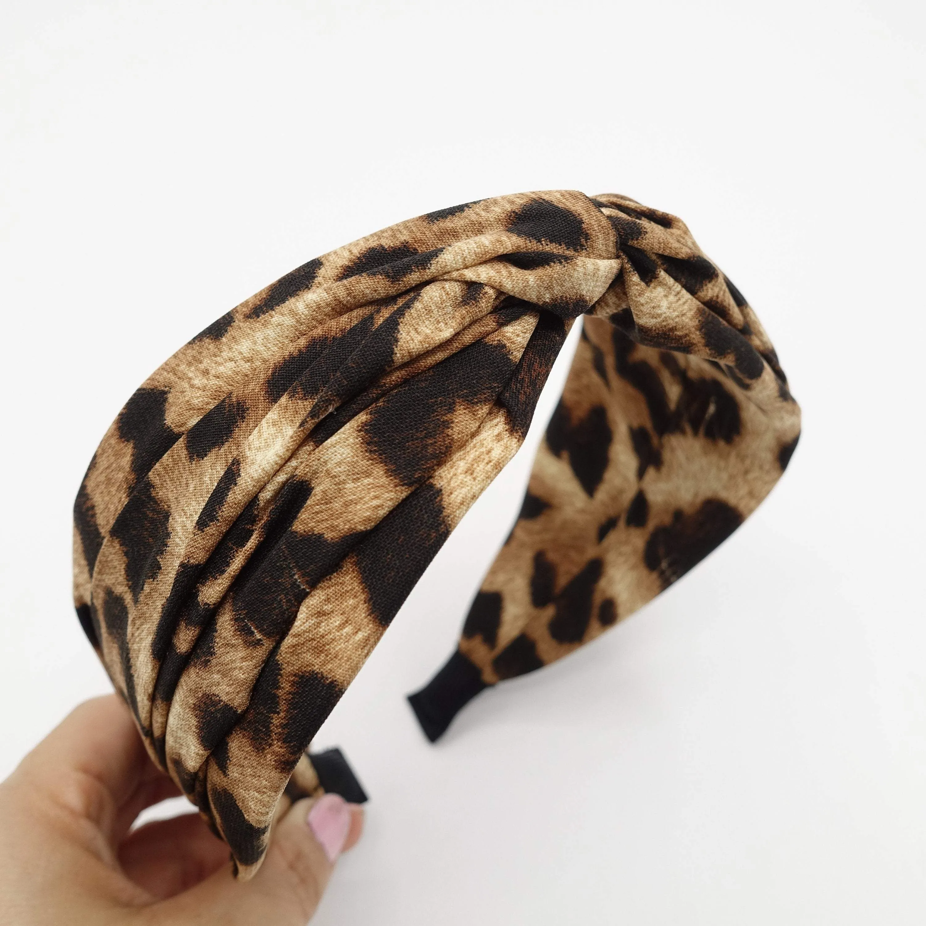 leopard print cross headband