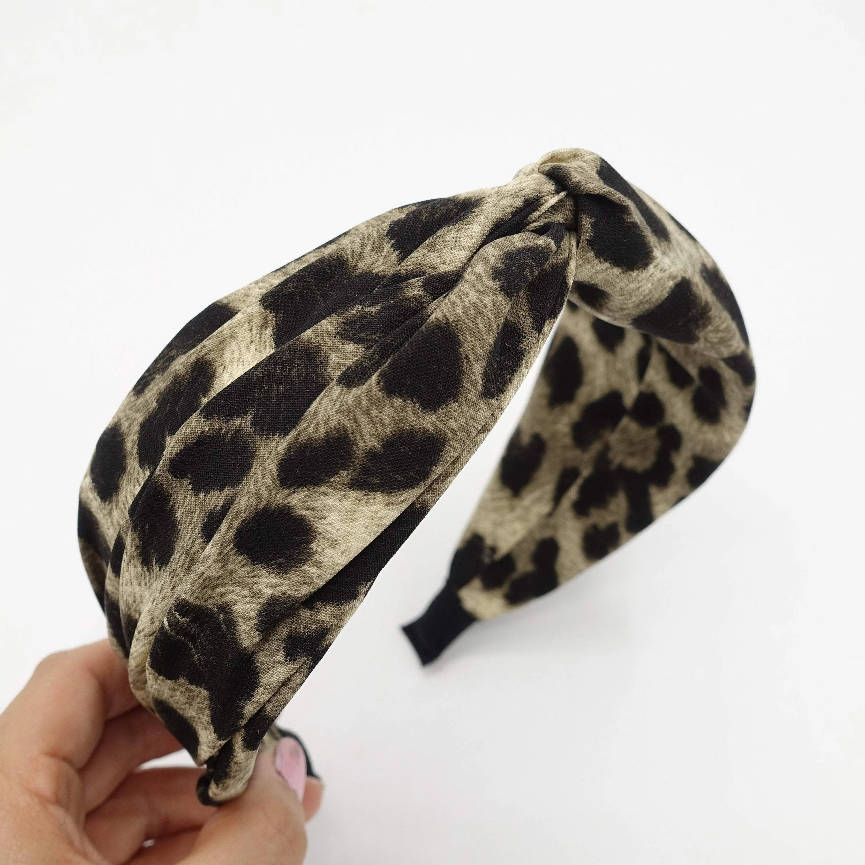 leopard print cross headband