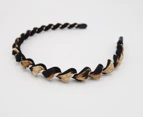 leopard print spiral wrap headband thin hairband women hair accessoryu