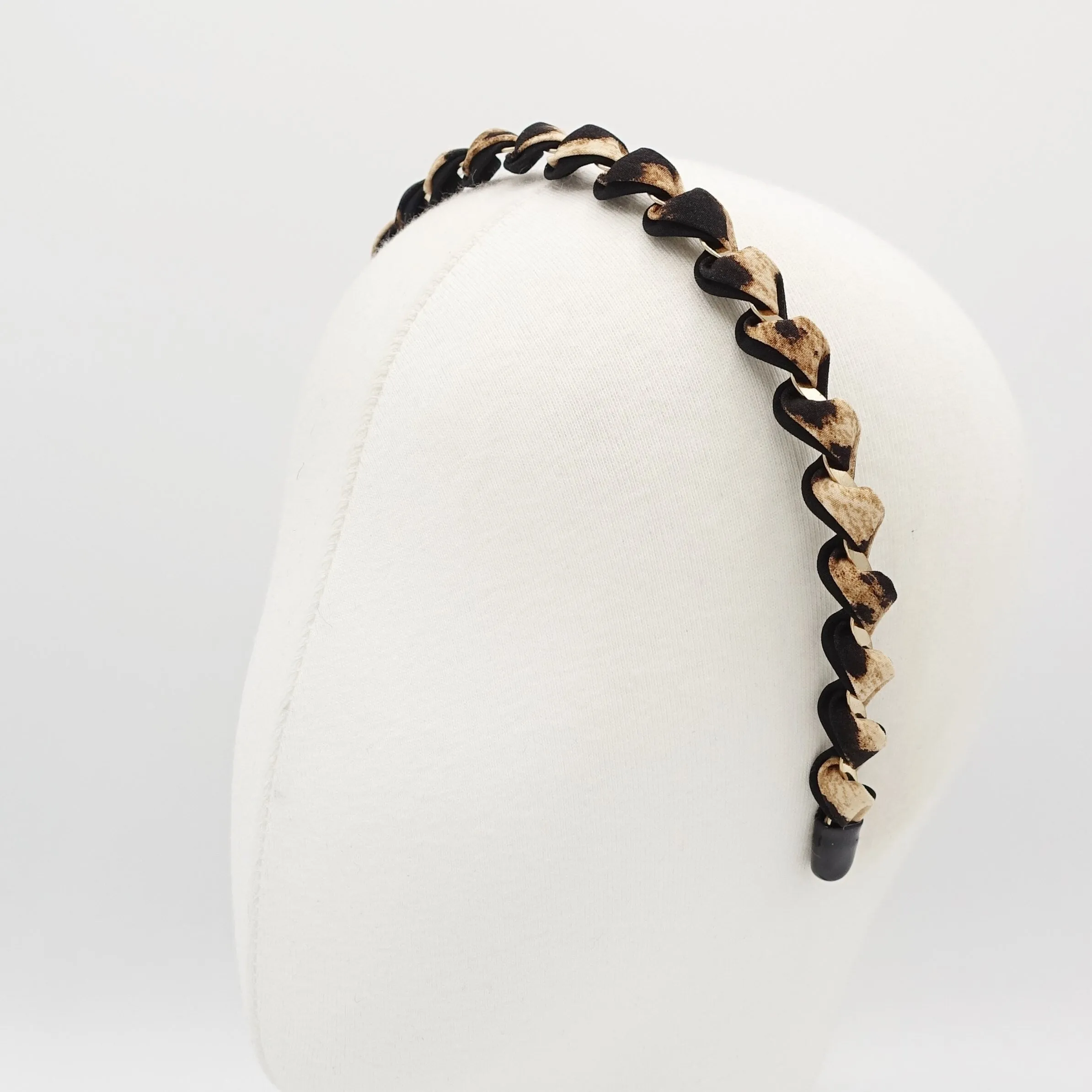 leopard print spiral wrap headband thin hairband women hair accessoryu