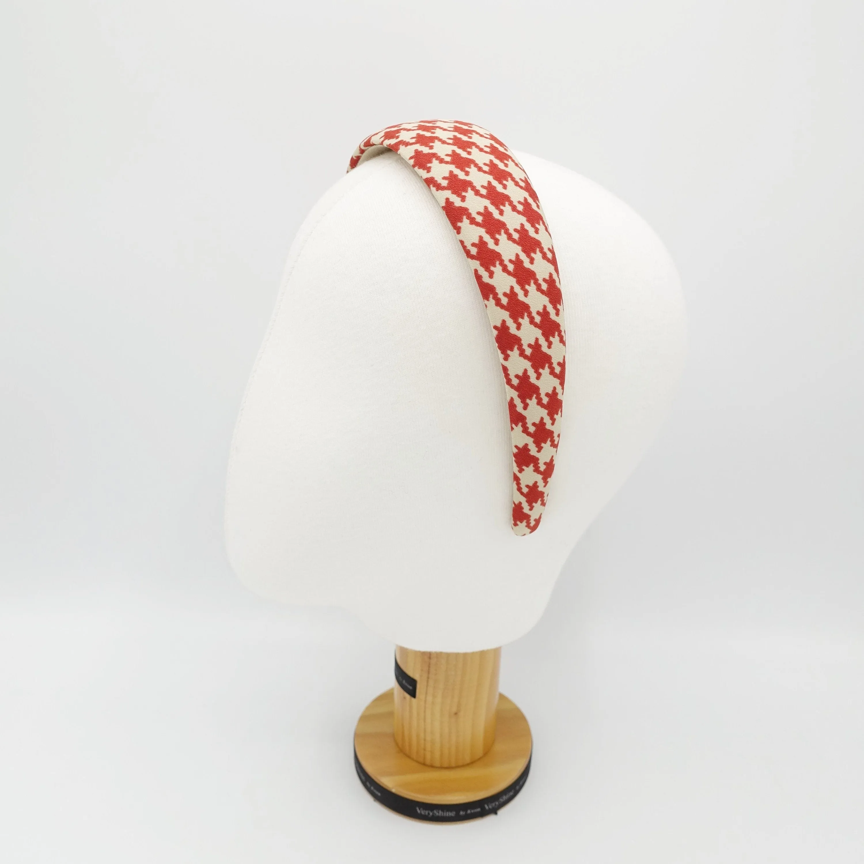 lightly padded houndstooth check headband simple Autumn headband