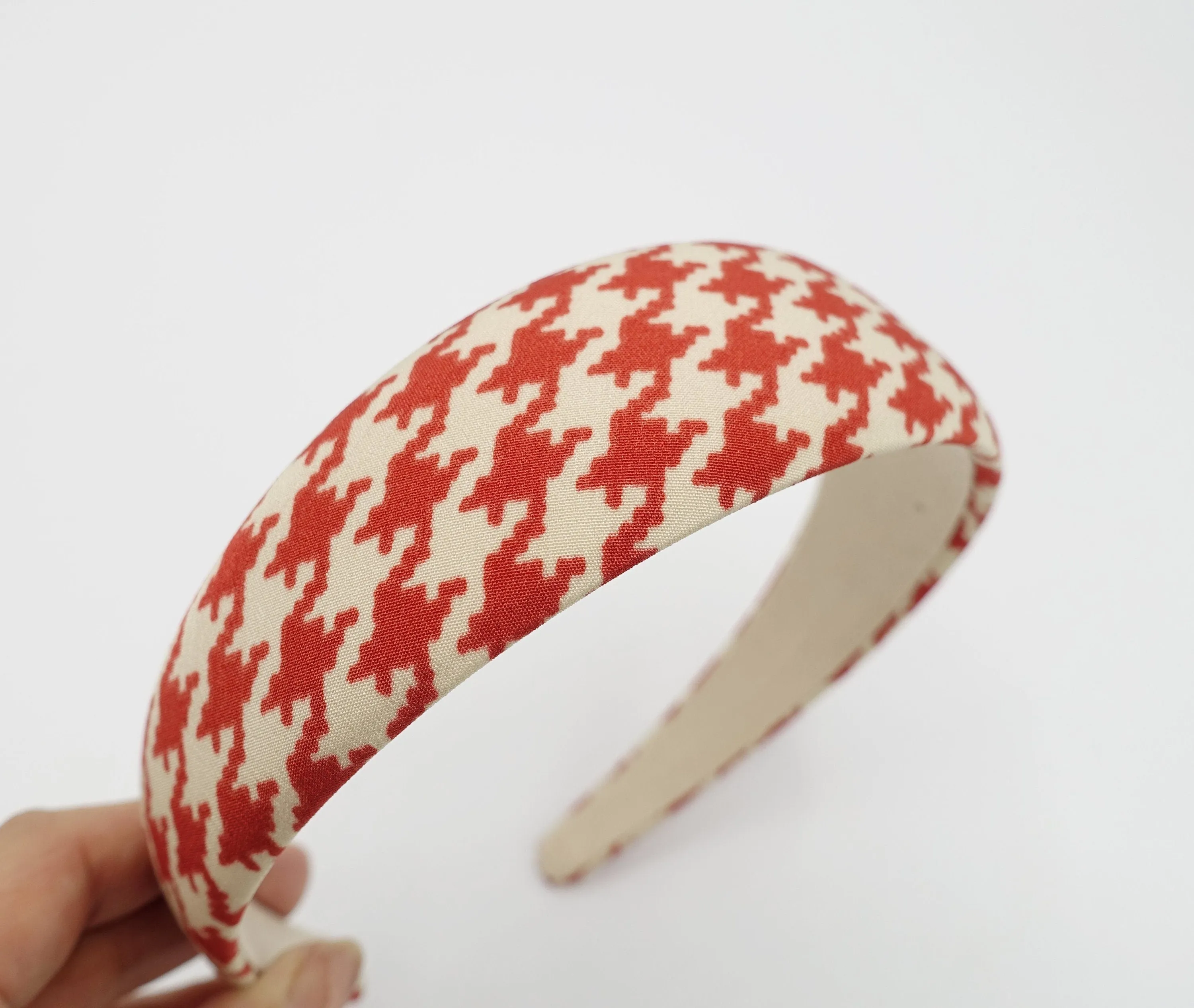 lightly padded houndstooth check headband simple Autumn headband