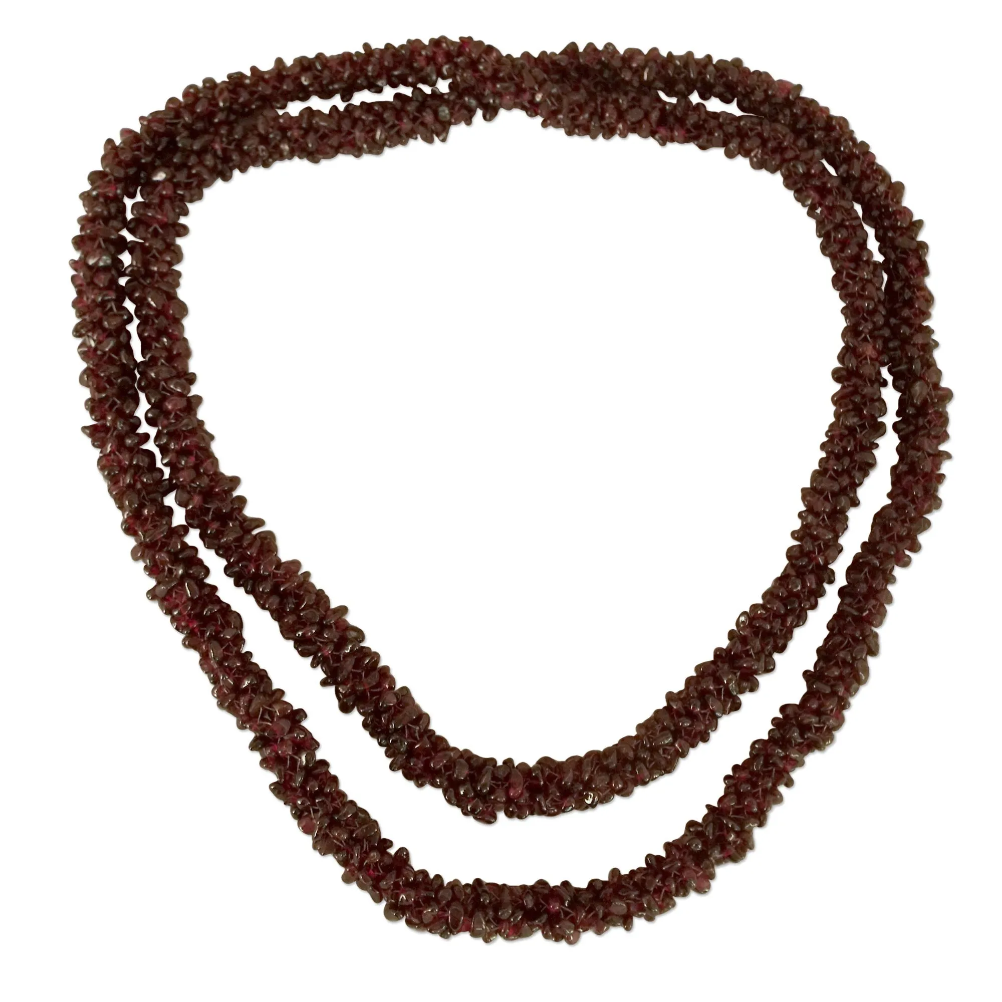 Love's Fortunes Beaded Garnet Necklace