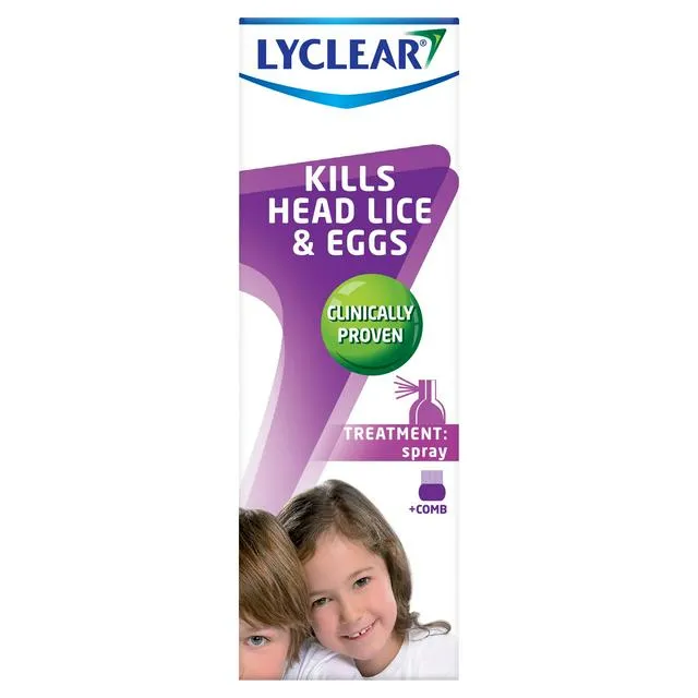 Lyclear Head Lice Treatment Spray & Comb 100ml