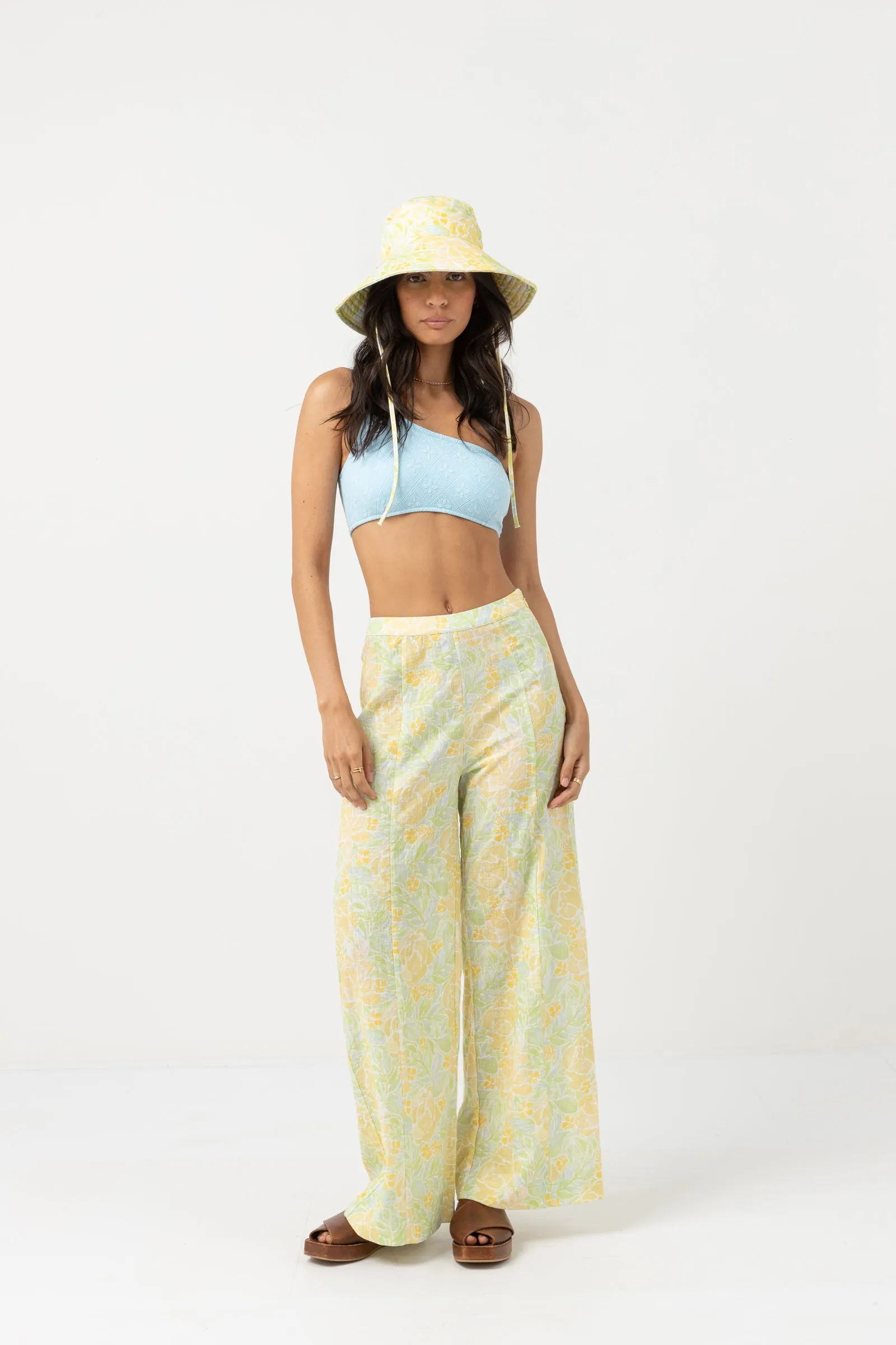 Magnolia Floral Bucket Hat Fern