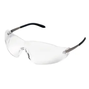 MCR Safety S2110 S21 Series Soft Non-Slip Temple Safety Glasses, Clear Lens, 1 Pair