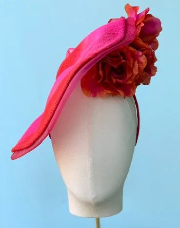 Meghan Fascinator in Pink and Red