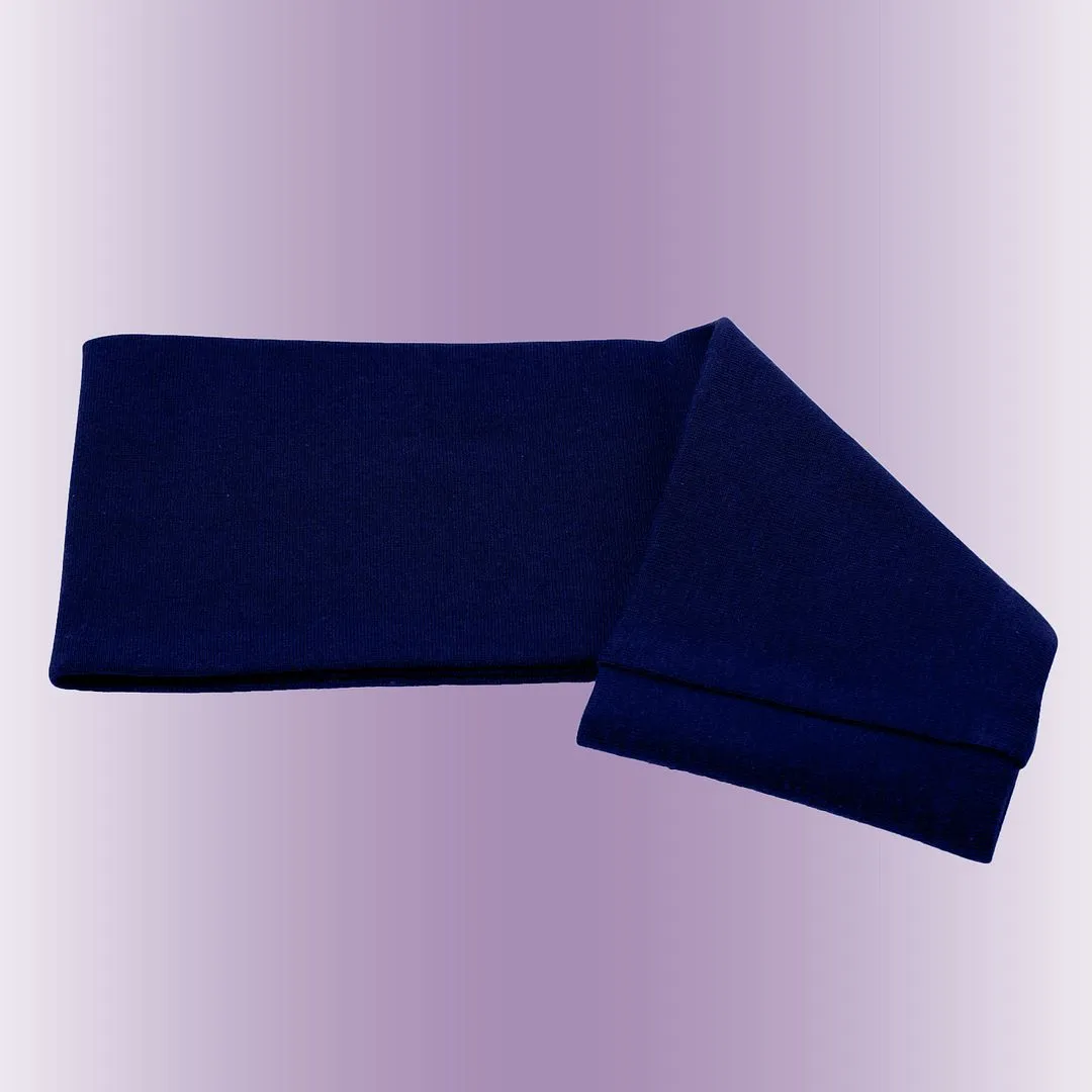 Men's Headbands Cotton Jersey 3" Wide Sports Fitness Yoga Made in the USA Navy