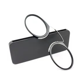 Mini Clip Nose Style Presbyopic Glasses without Temples, Positive Diopters: 2.50(Black)