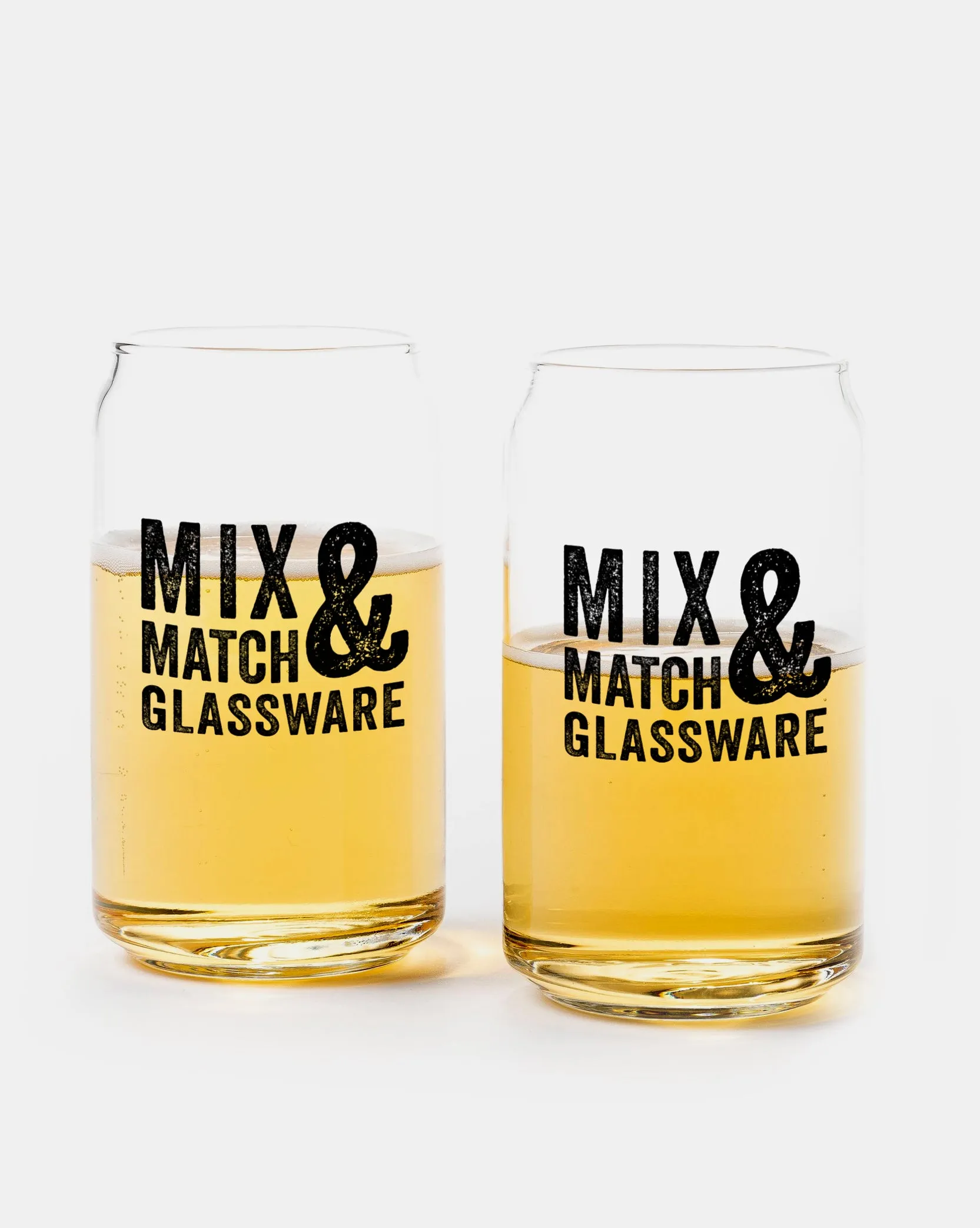 Mix and Match Single Can Glasses