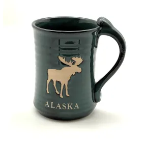 Moose Alaska Glazed Ribbed Jumbo Mug