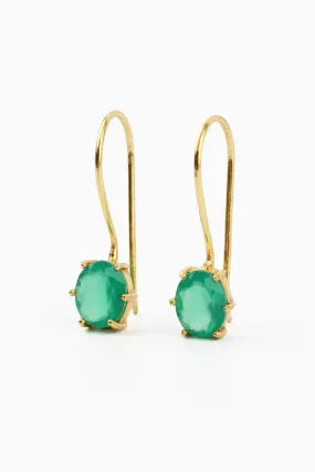 My Doris Green Onyx Claw Earrings