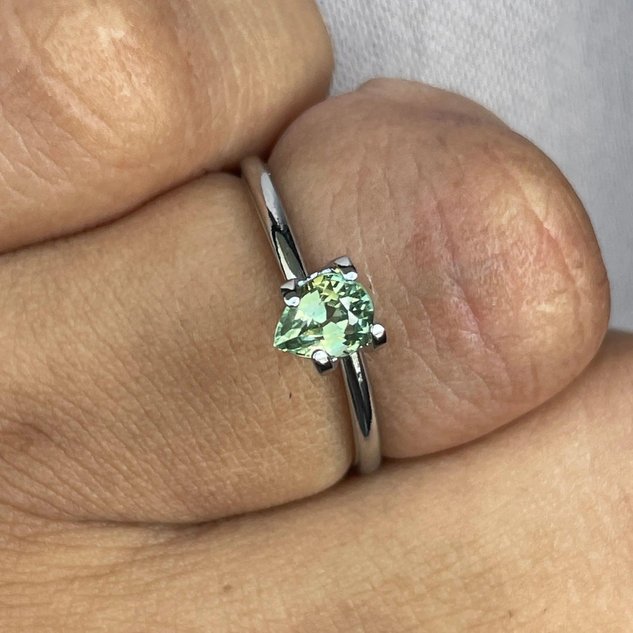 Natural Green Sapphire | Pear Cut | 5.90 x 4.60 mm | 0.77 Carat | Loose Sapphire | Unset Sapphire | Engagement Ring | Sapphire Ring