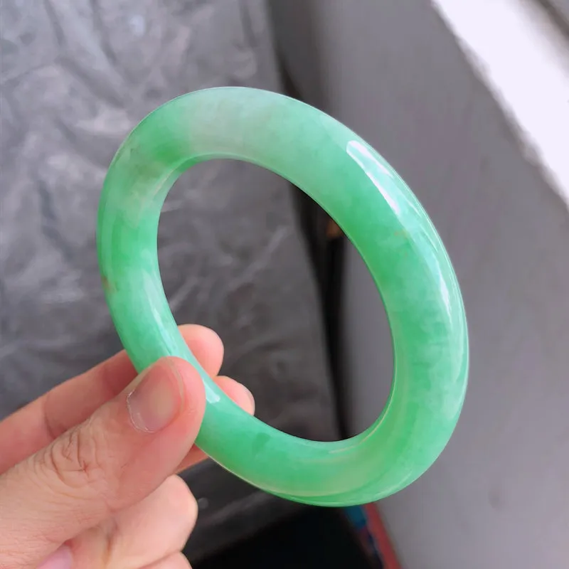 Natural Jade Bangle Jadeite Bangle Internal Diameter 54.5mm NBE064