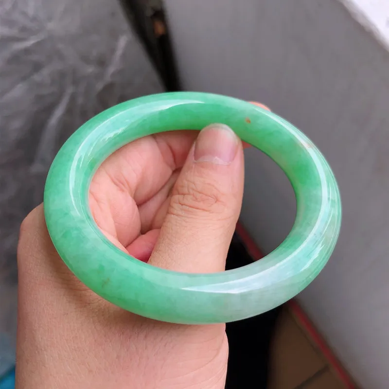 Natural Jade Bangle Jadeite Bangle Internal Diameter 54.5mm NBE064