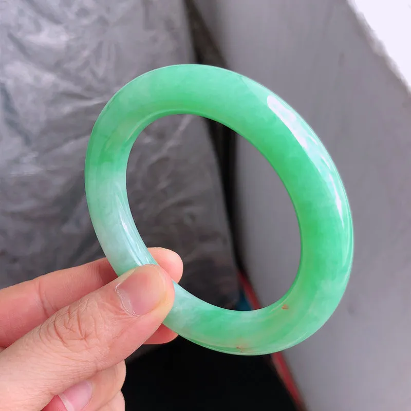 Natural Jade Bangle Jadeite Bangle Internal Diameter 54.5mm NBE064