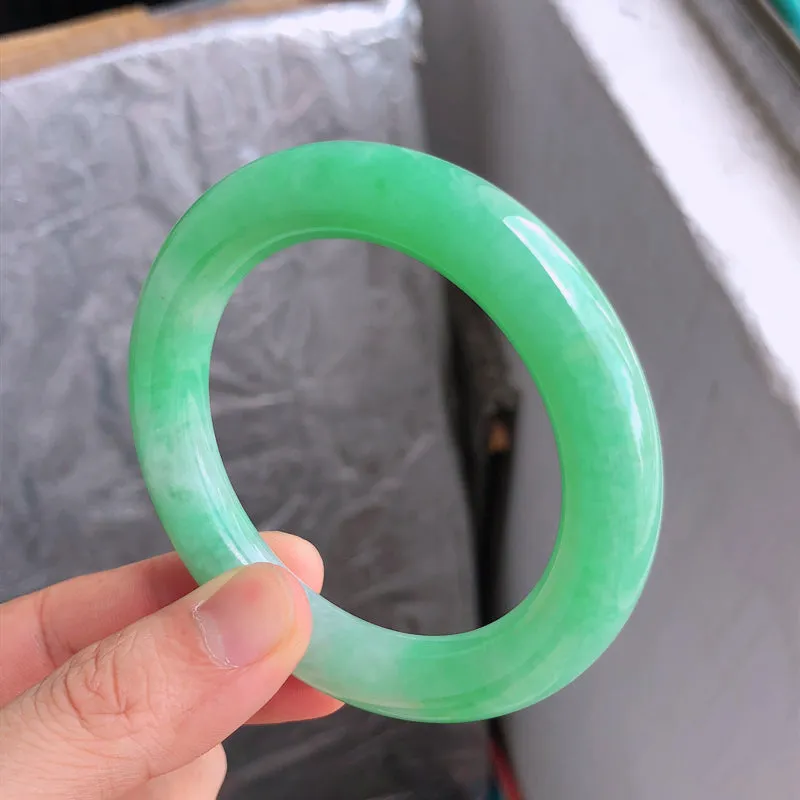 Natural Jade Bangle Jadeite Bangle Internal Diameter 54.5mm NBE064