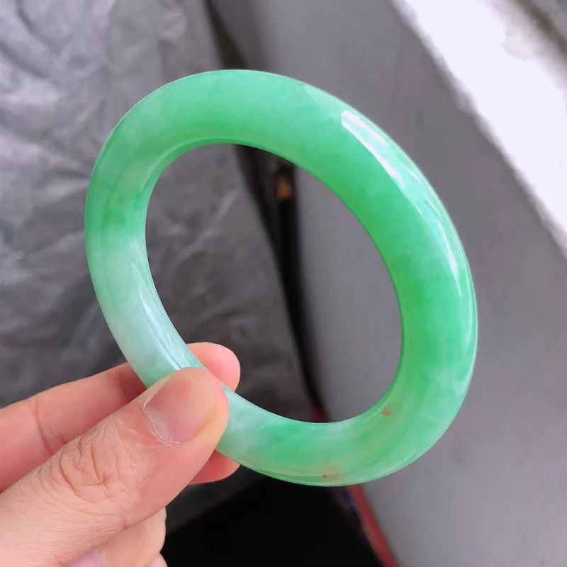 Natural Jade Bangle Jadeite Bangle Internal Diameter 54.5mm NBE064