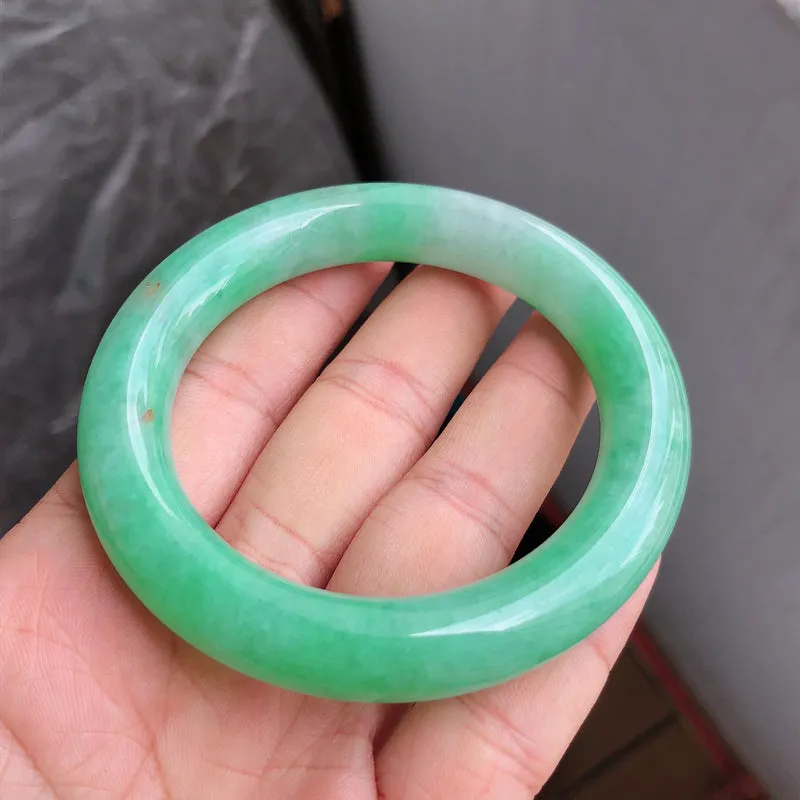 Natural Jade Bangle Jadeite Bangle Internal Diameter 54.5mm NBE064