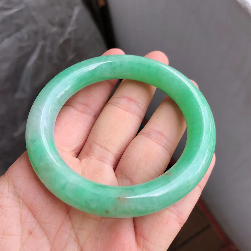 Natural Jade Bangle Jadeite Bangle Internal Diameter 54.5mm NBE064