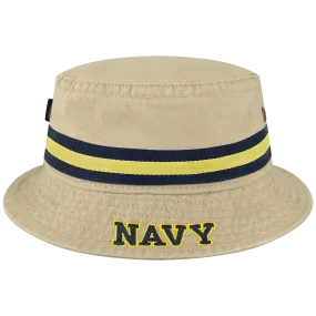 Navy Midshipmen Khaki Relaxed Twill Bucket Hat