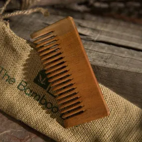 Neem Wood Comb | Detangling & Shampoo Comb | With Reusable Jute Pouch