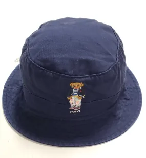 Nwt Polo Ralph Lauren Navy Bear Bucket Hat