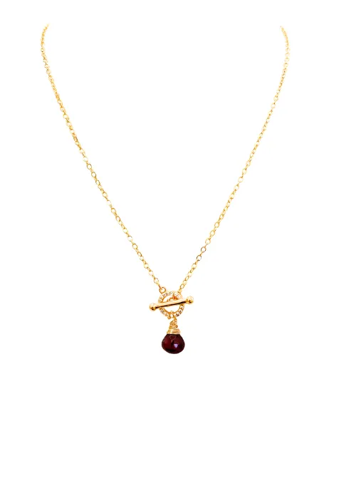 Olivia Garnet CZ Necklace