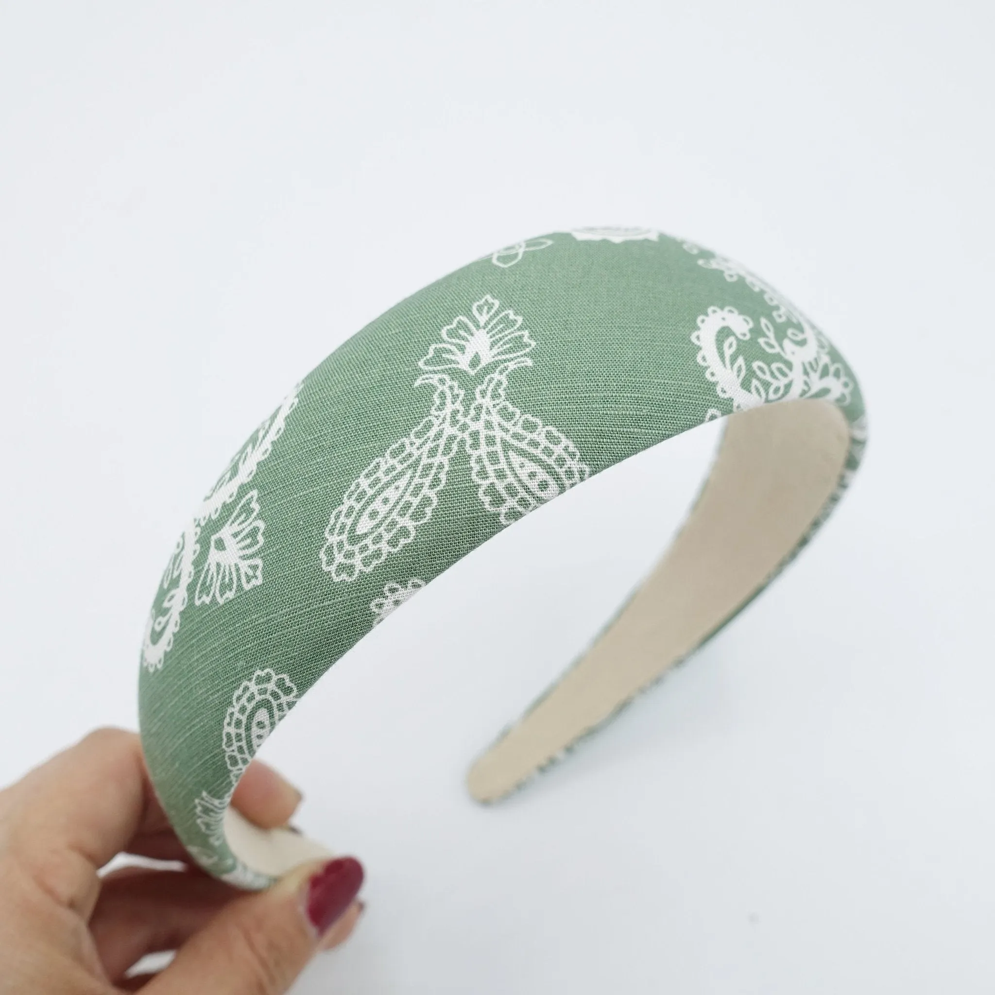 paisley print padded headband for women