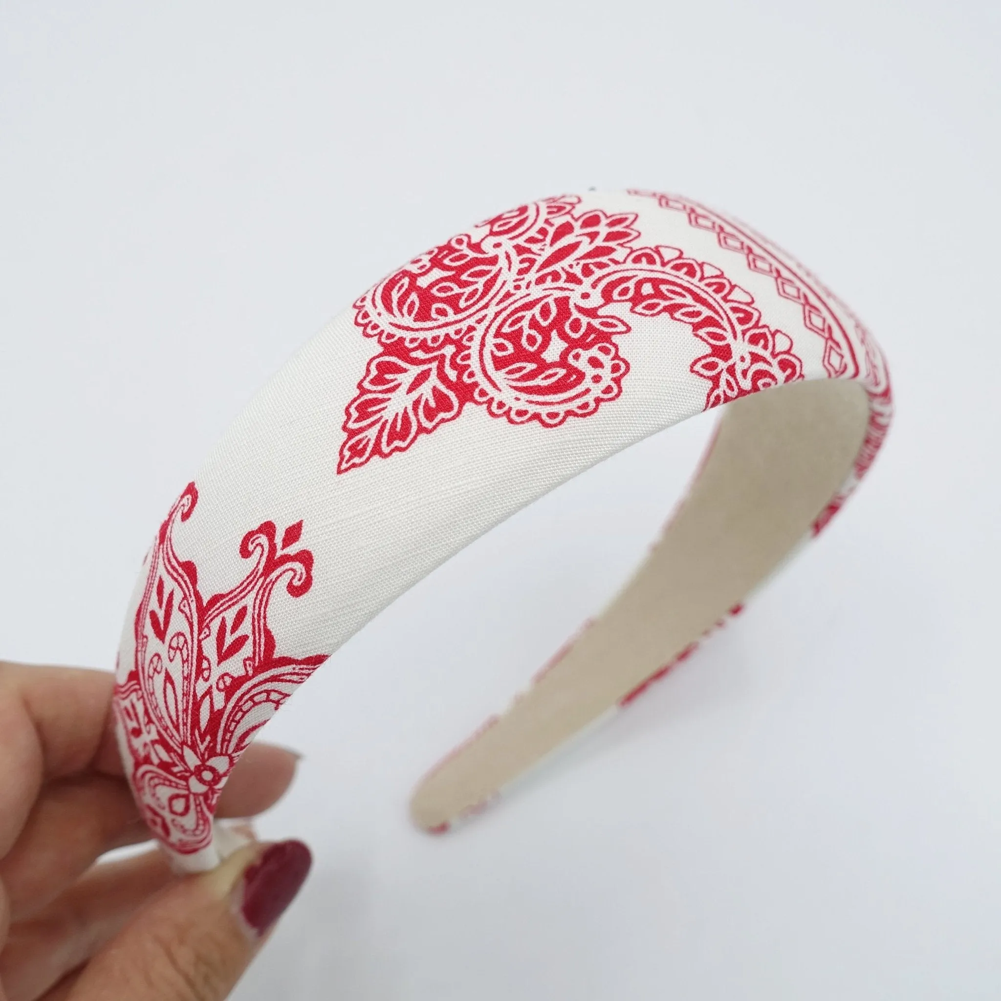 paisley print padded headband for women