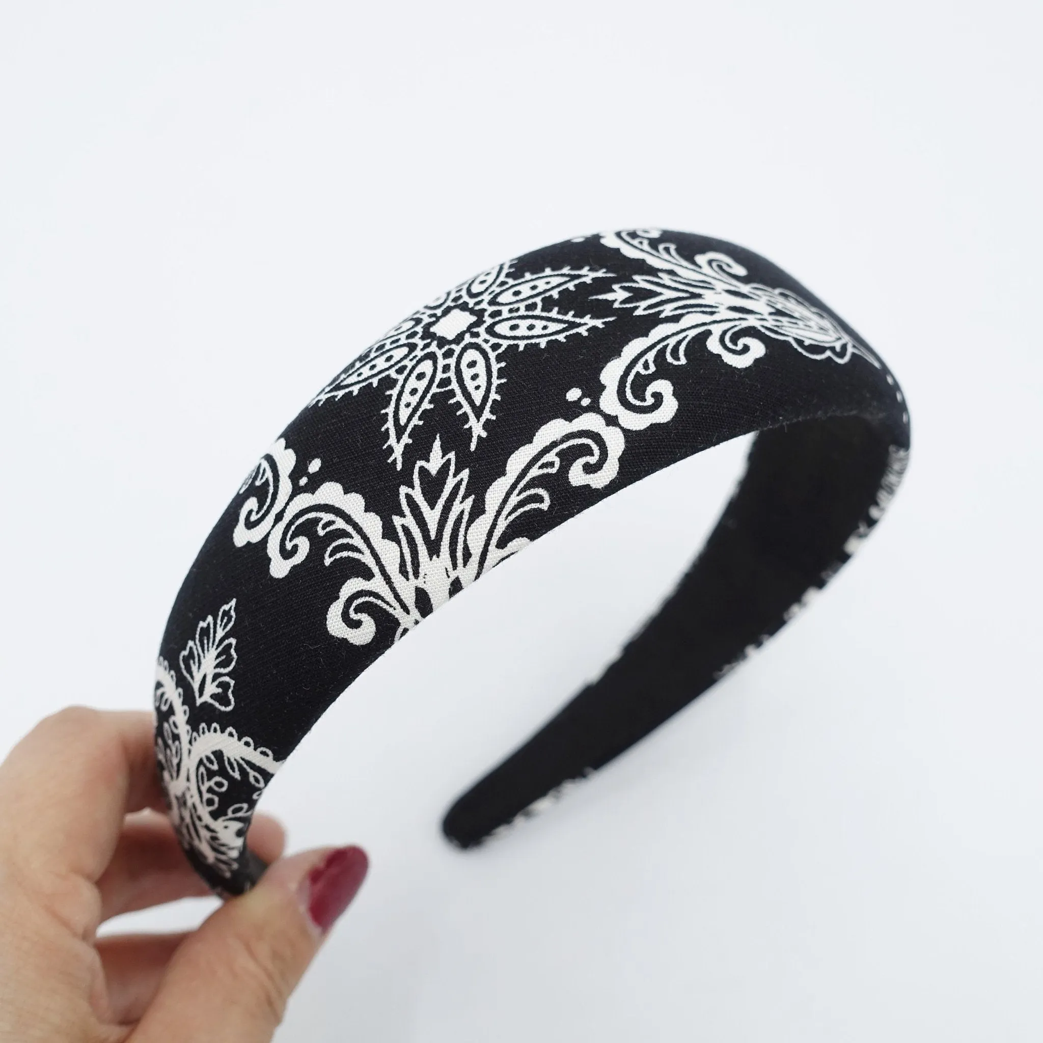 paisley print padded headband for women